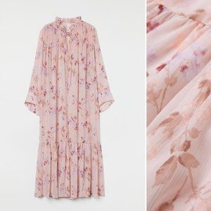 H&M Floral Chiffon Maxi Dress